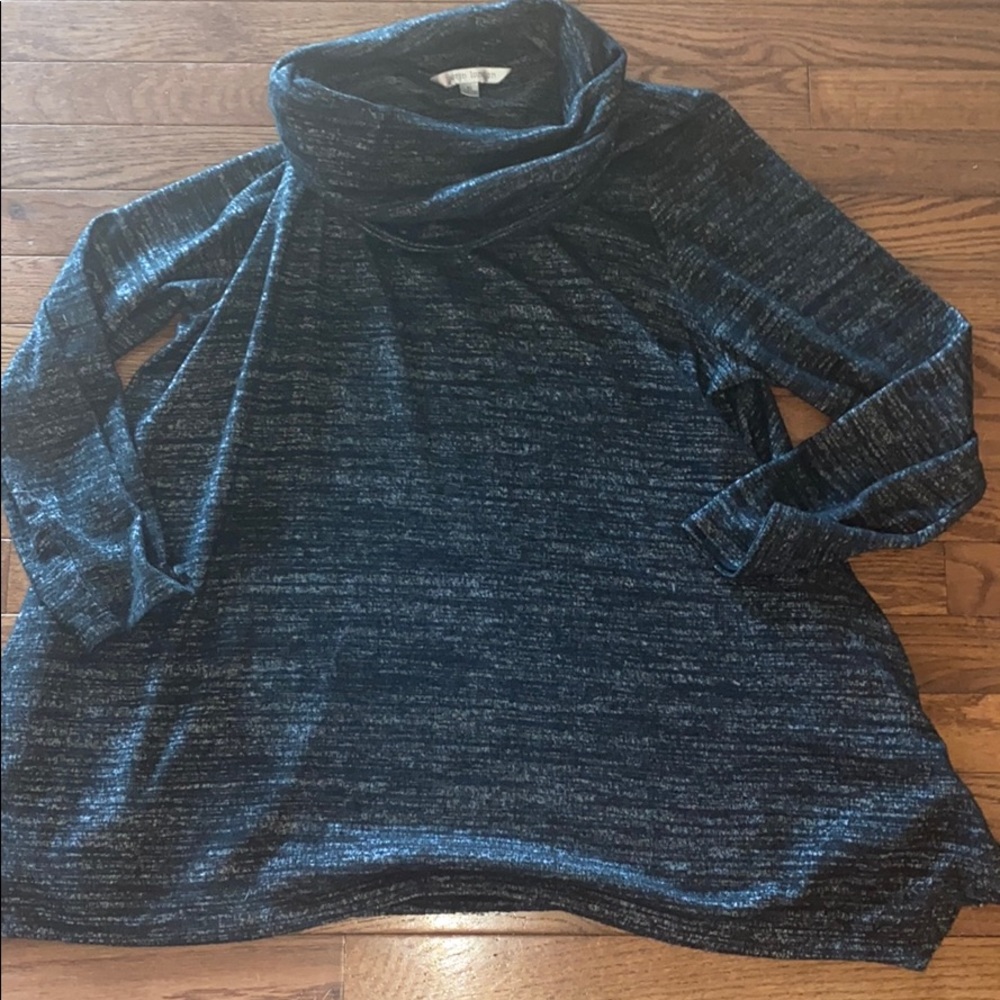 Black & Gray Cowl Neck Tunic